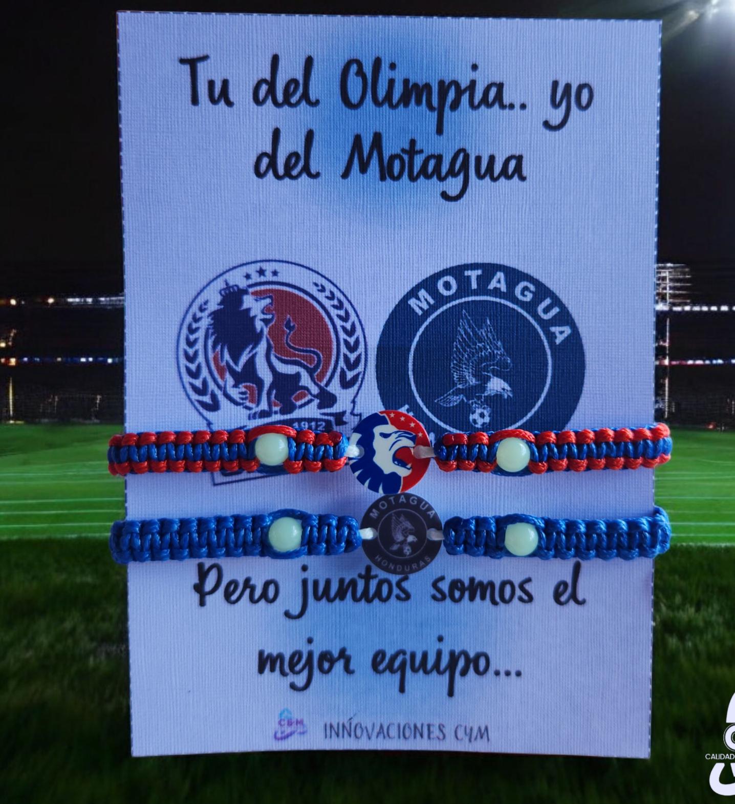 PULSERA PERLA NEON OLIMPIA Y MOTAGUA CON CARTITAS